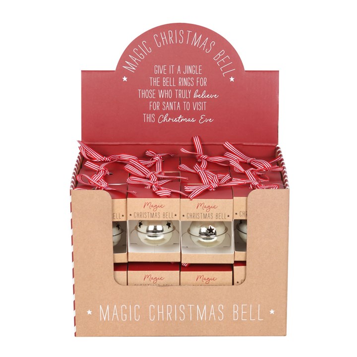 Set of 24 Santa's Magic Christmas Bell in Gift Boxes – Festive Display-Sociodigi