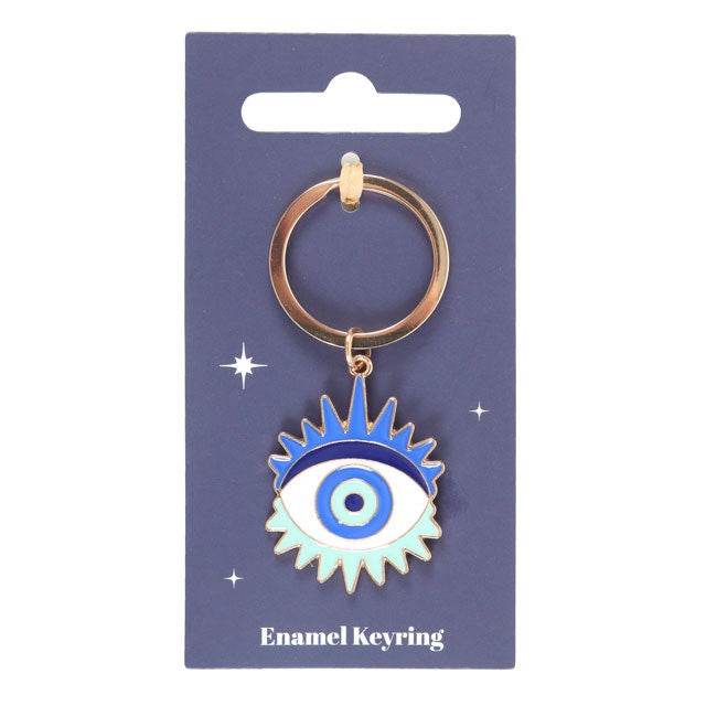 Set of 24 All Seeing Eye Keyrings on Display – Protection & Good Luck Talismans-Sociodigi