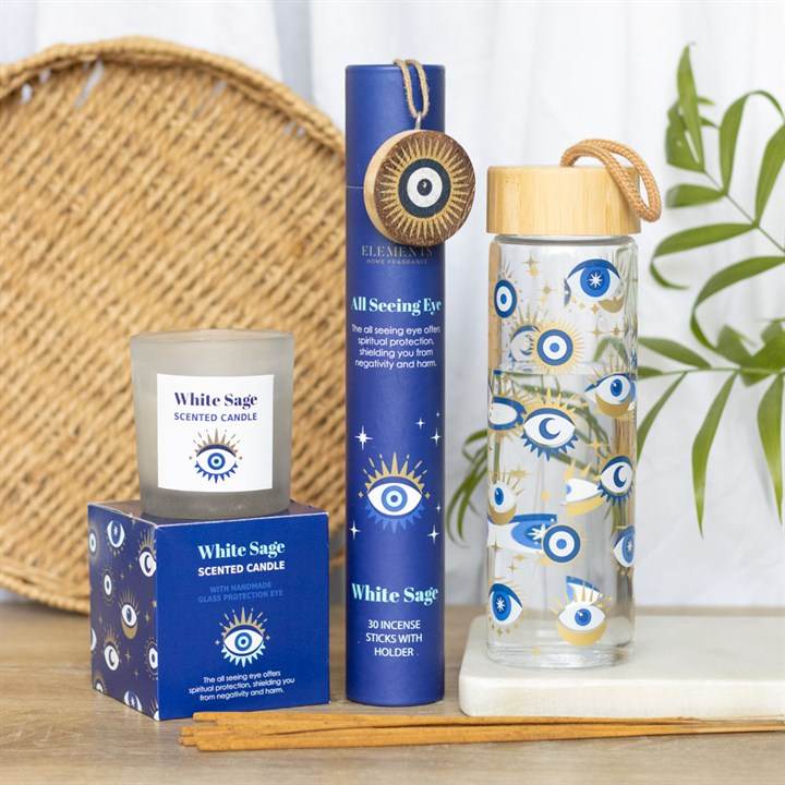 Set of 12 All Seeing Eye White Sage Incense Stick Gift Sets-Sociodigi