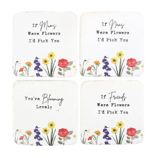 Set of 24 Wildflower Coasters-Sociodigi
