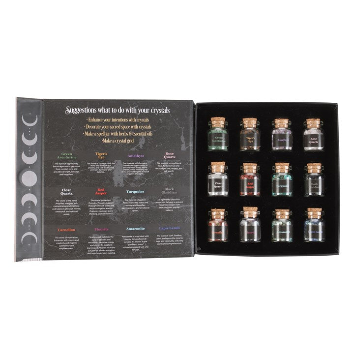 Crystals for Spells Crystal Chip Bottle Gift Set-Sociodigi