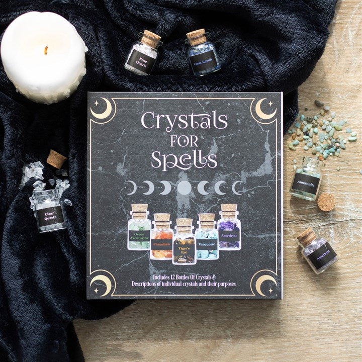 Crystals for Spells Crystal Chip Bottle Gift Set-Sociodigi