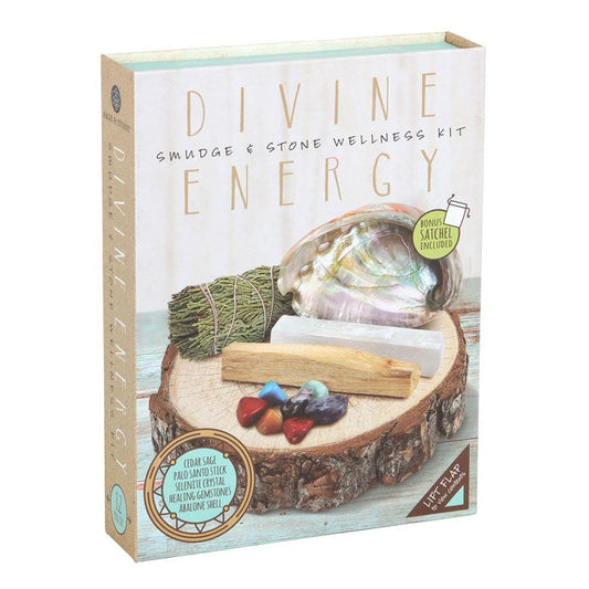 Divine Energy Smudge and Stone Wellness Kit N/A