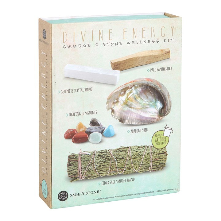 Divine Energy Smudge and Stone Wellness Kit N/A