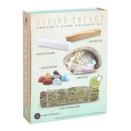 Divine Energy Smudge and Stone Wellness Kit N/A