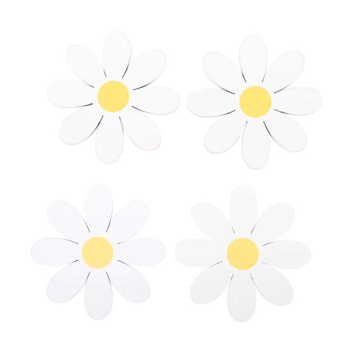 Set of 4 Daisy Shaped Coasters N/A