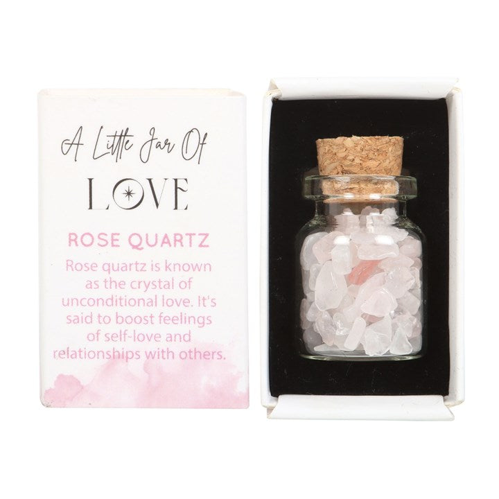 Jar of Love Rose Quartz Crystal in a Matchbox N/A