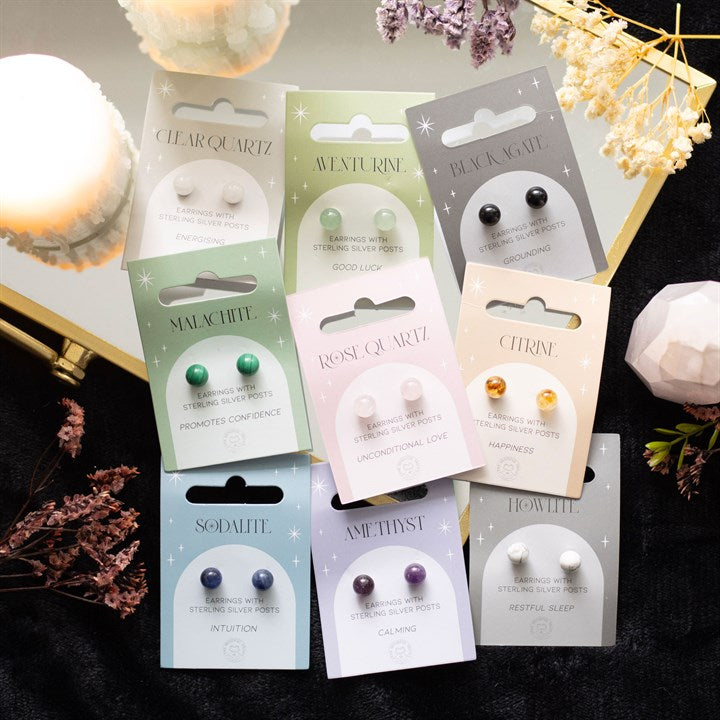 Citrine Semi Precious Crystal Earrings N/A