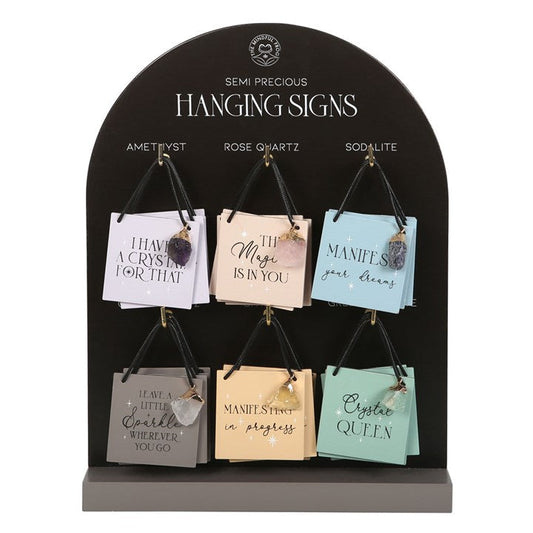 Set of 24 Modern Magic Hanging Signs on Display N/A