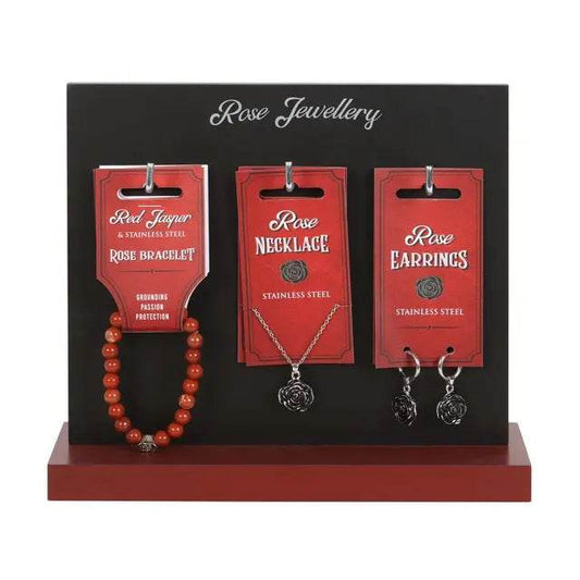 Set of 18 Rose Jewellery Pieces on Display-Sociodigi