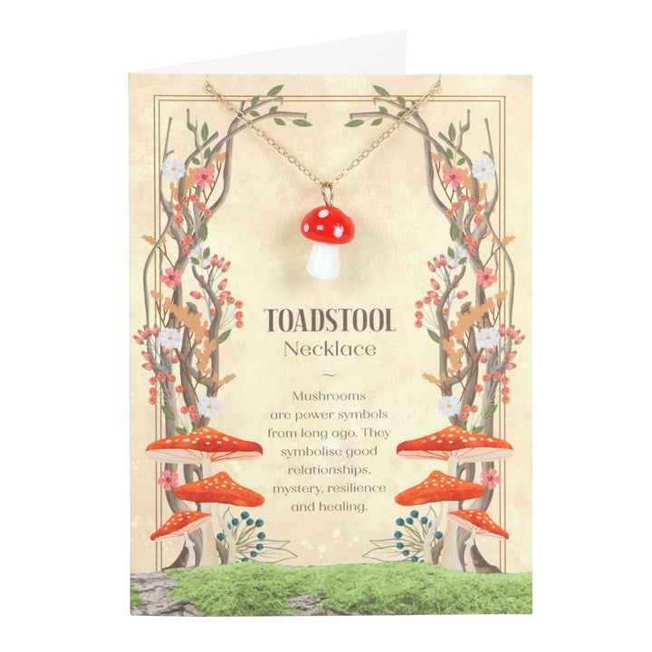 Toadstool Charm Necklace Card N/A