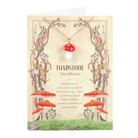 Toadstool Charm Necklace Card N/A