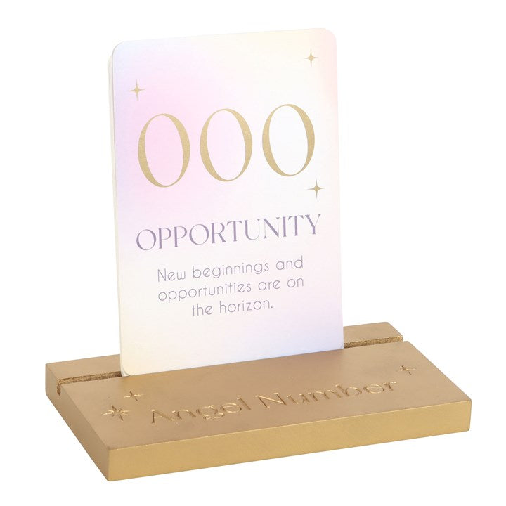 Angel Number Affirmation Cards with Wooden Stand N/A