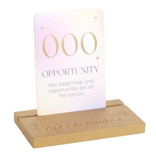 Angel Number Affirmation Cards with Wooden Stand N/A
