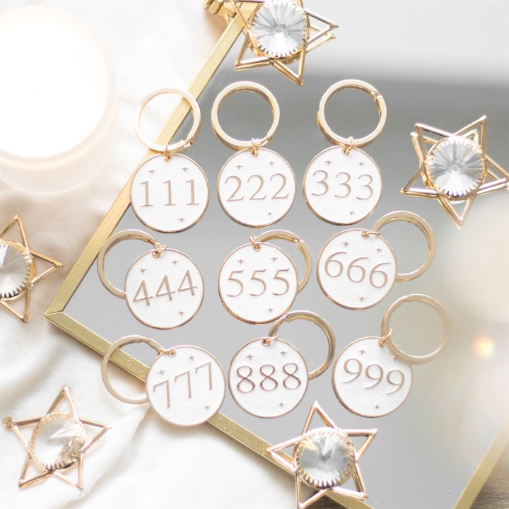 Pack of 9 Angel Number Keyrings-Sociodigi