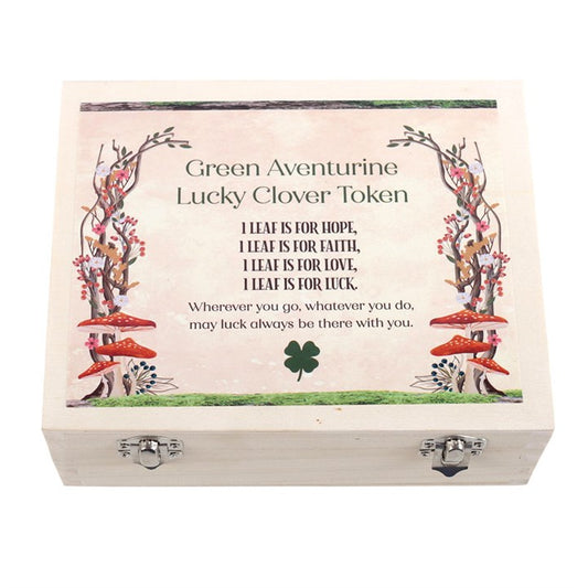Set of 24 Lucky Clover Sentiment Stones – Pocket Good Luck & Positivity Tokens-Sociodigi