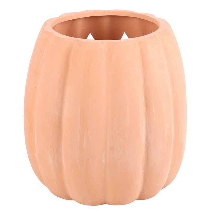 25cm Terracotta Cut-Out Pumpkin Decoration – Halloween Ornament-Sociodigi