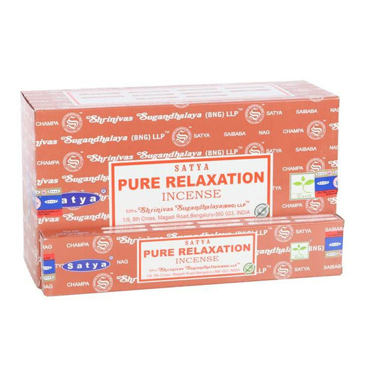 12 Packs of Pure Relaxation Incense Sticks by Satya-Sociodigi