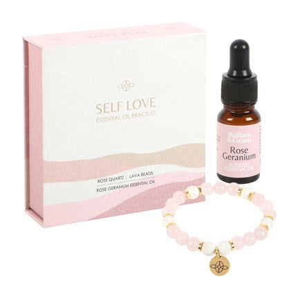 Rose Quartz Crystal Bracelet with Essential Oil Self Love & Confidence-Sociodigi