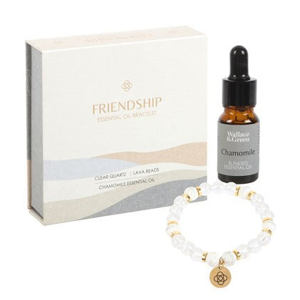 Friendship Clear Quartz Essential Oil Bracelet-Sociodigi