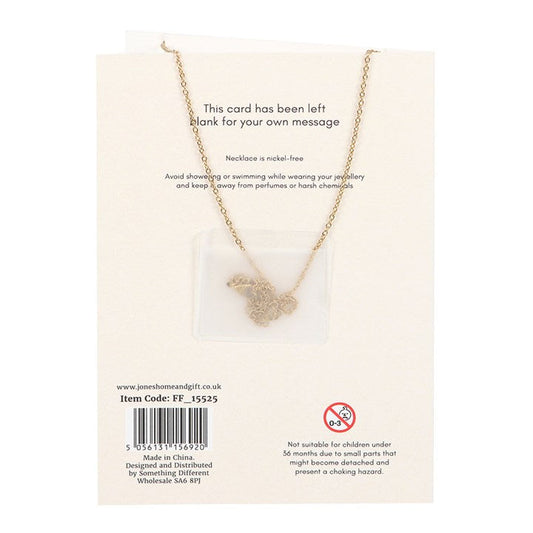 Blue Aura Crystal Mushroom Necklace Greeting Card N/A