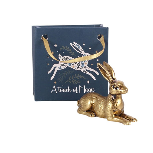 Set of 24 Gold Hare Ornaments in a Bag