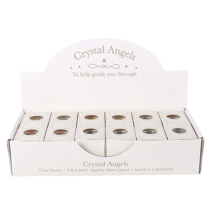 Set of 24 Crystal Angel Keepsakes in Display