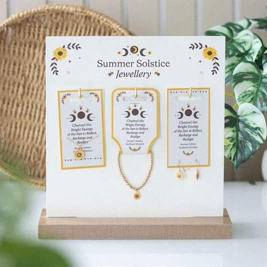Set of 18 Summer Solstice Jewellery Pieces with Countertop Display – Earrings, Bracelets & Necklaces-Sociodigi