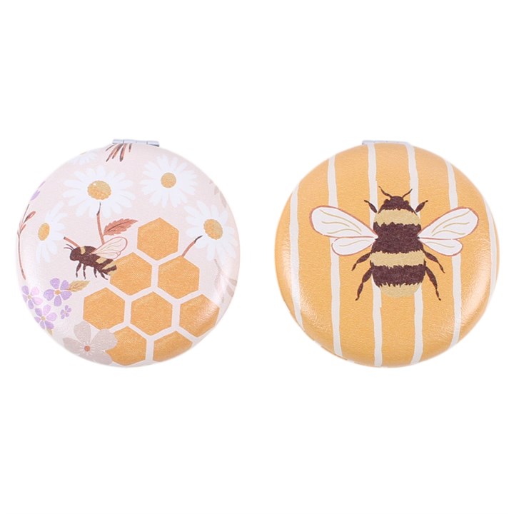 Set of 12 Honey Bee Compact Mirrors in Display