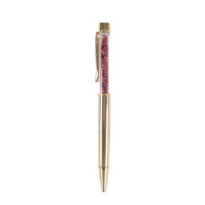 Set of 42 Chakra Crystal Chip Pens in Display