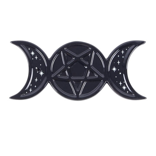 Spellbound Secrets Triple Moon Incense Stick Holder