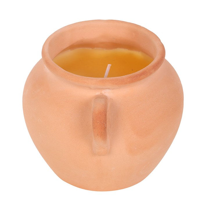 Terracotta Urn Candle Citronella Candle for Outdoor Use & Rustic Décor-Sociodigi
