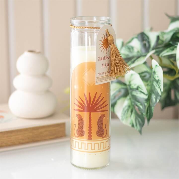 Leopard Palm Sandalwood & Oud Tube Candle N/A