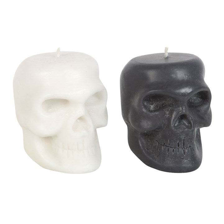 Set of 12 Opium & White Sage Skull Candles with Retail Display-Sociodigi