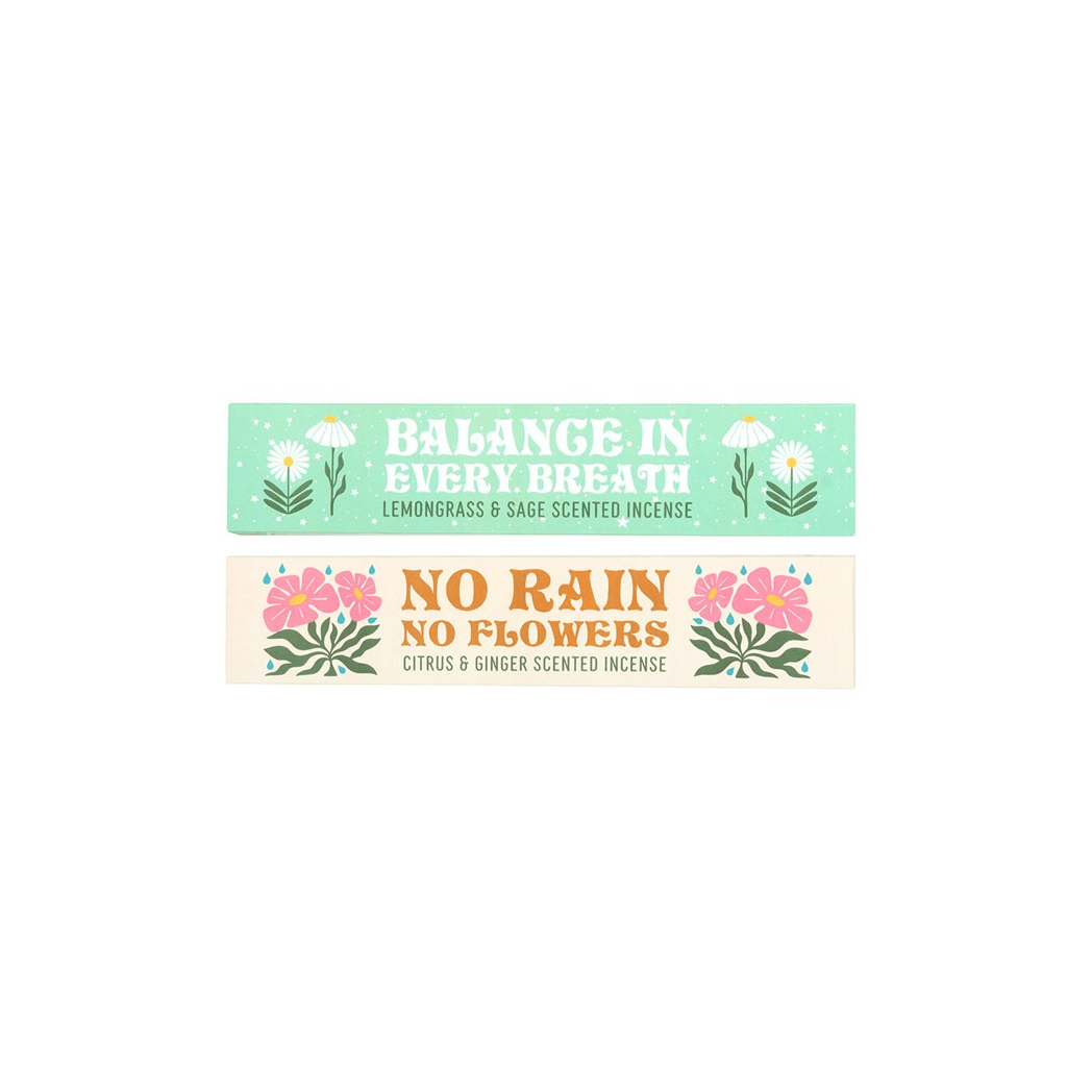 Set of 2 No Rain, No Flowers Incense Stick Packs