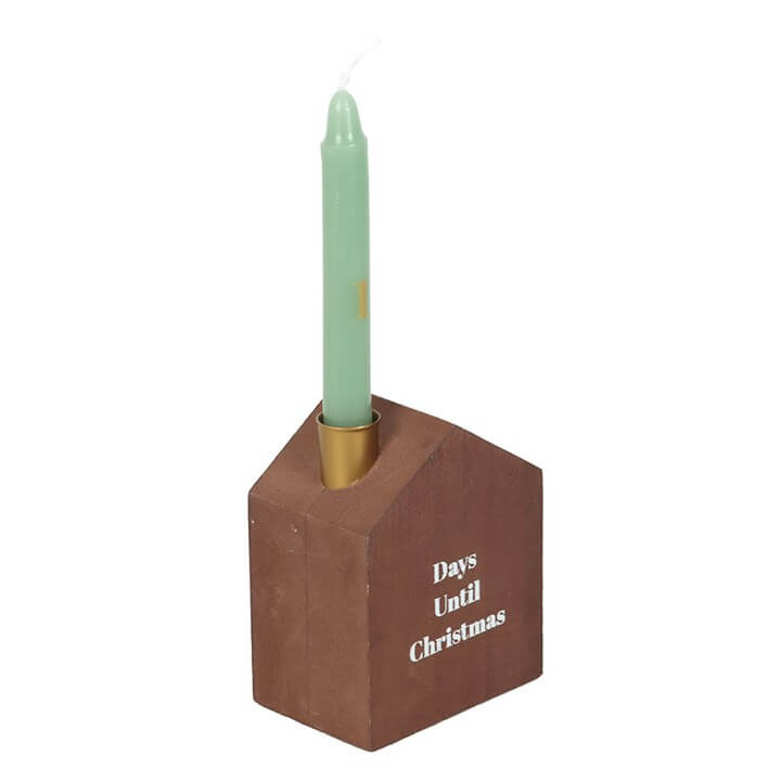 Set of 24 Mini Advent Candles with Wooden Holder | Christmas Décor-Sociodigi