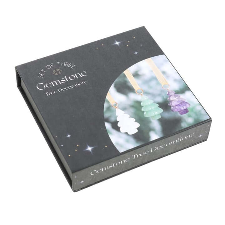 Set of 3 Crystal Christmas Tree Decorations-Sociodigi