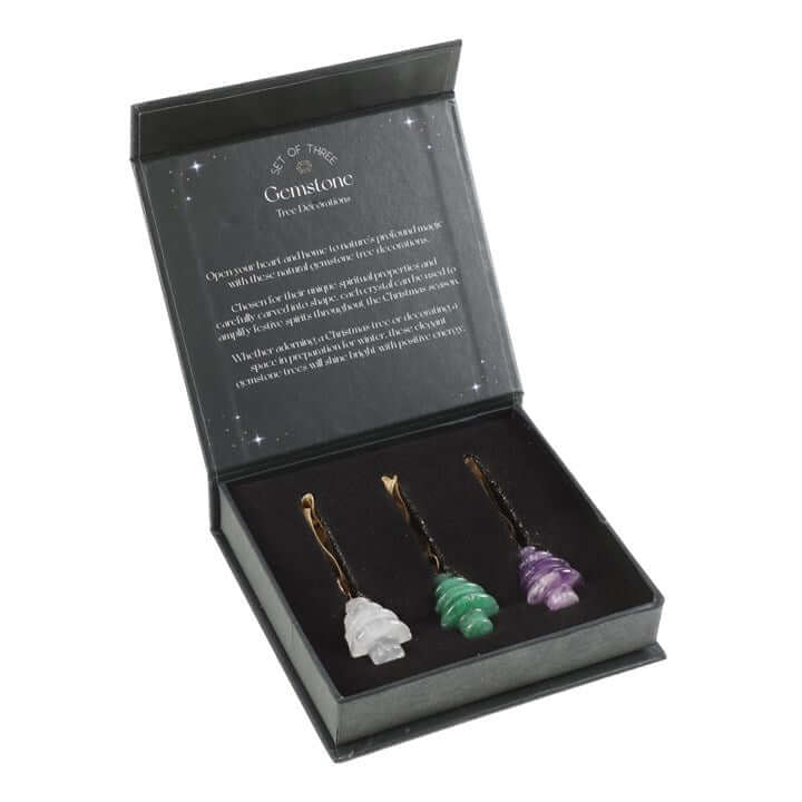 Set of 3 Crystal Christmas Tree Decorations-Sociodigi