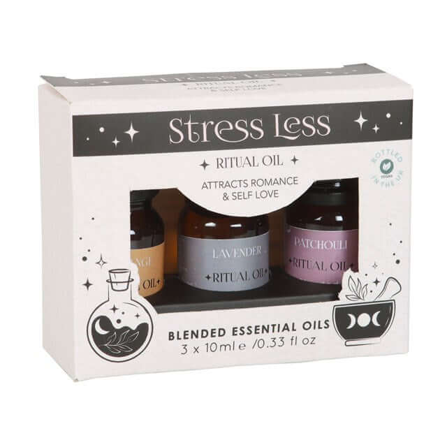 Set of 3 Stress Less Ritual Blended Essential Oils-Sociodigi