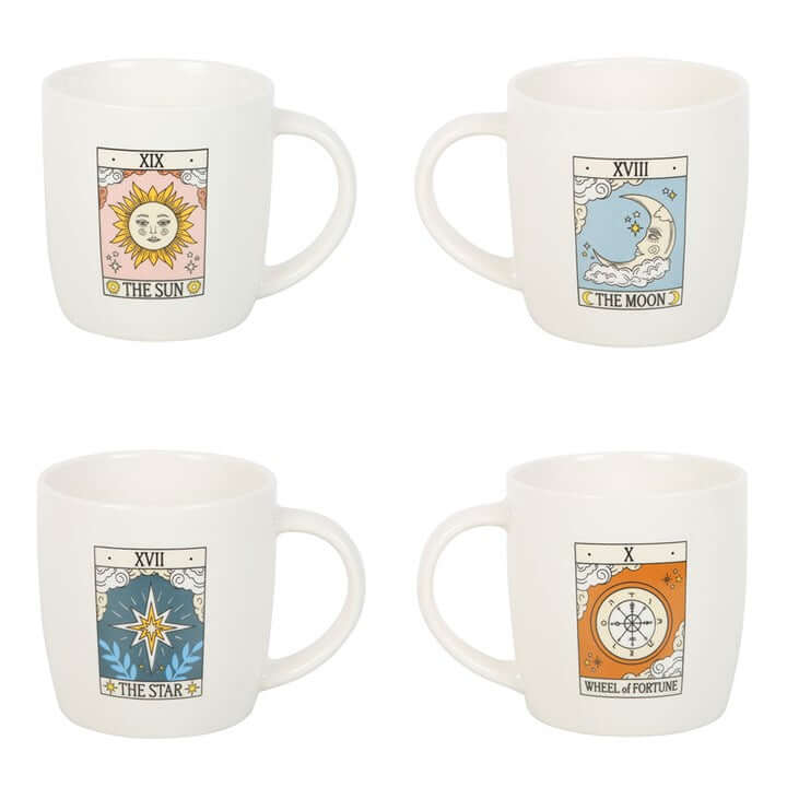 Set of 4 Vintage Tarot Mugs-Sociodigi