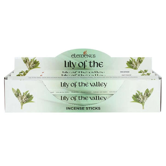 Set of 6 packets of Lily Incense Sticks with floral design for a calming atmosphere.
