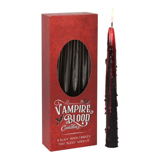 Set of 8 Vampire Blood Taper Candles Gothic & Halloween Décor-Sociodigi