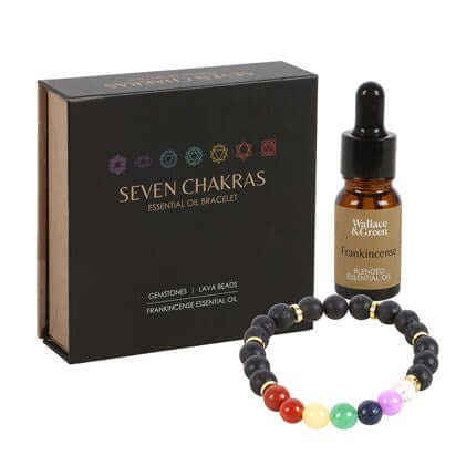 Seven Chakra Gemstone Bracelet with Essential Oil Aromatherapy Gift-Sociodigi