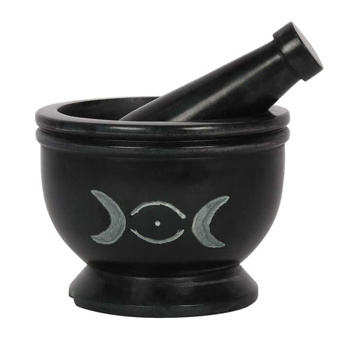 Soap Stone Triple Moon Pestle and Mortar-Sociodigi