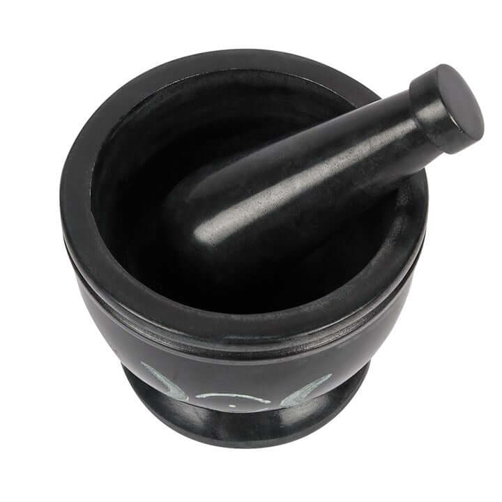 Soap Stone Triple Moon Pestle and Mortar-Sociodigi