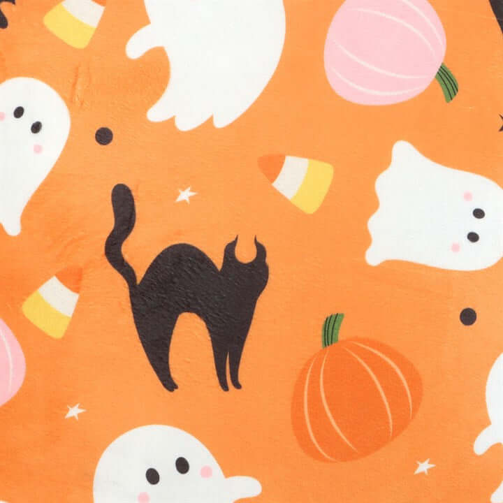Square Sweet & Spooky Ghost Print Cushion – Halloween Home Décor-Sociodigi