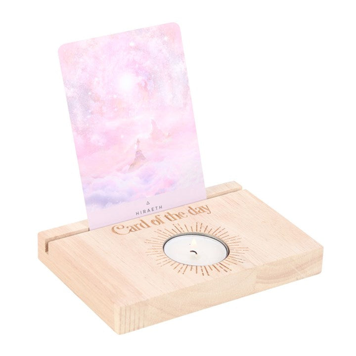 Natural Card of the Day Tarot Card Stand Tealight Holder N/A