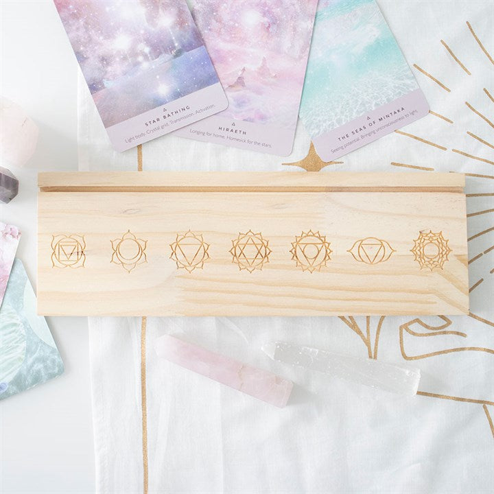 Natural Seven Chakras Tarot Card Stand N/A