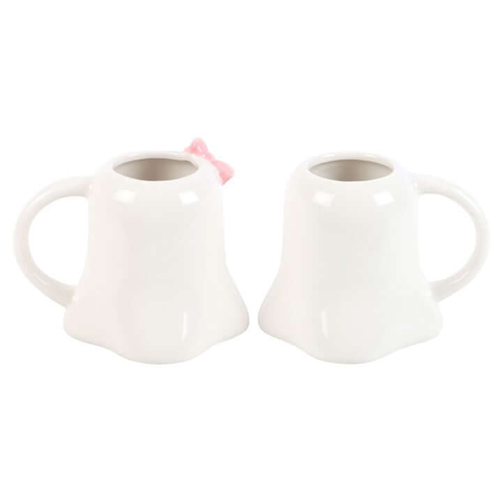 Mr and Mrs Boo Ghost Shaped Mug Set N/A