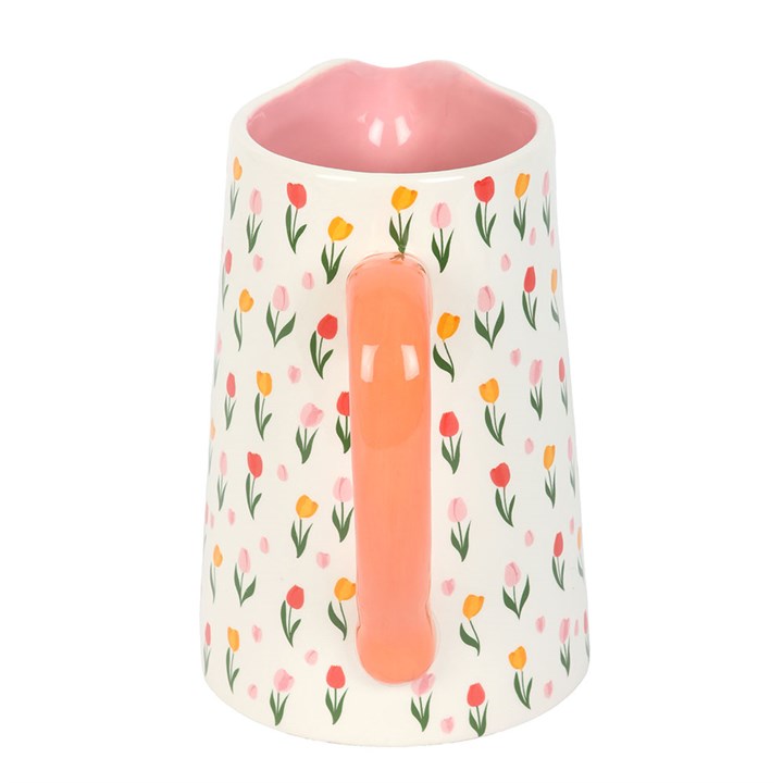Tulip Print Ceramic Flower Jug N/A